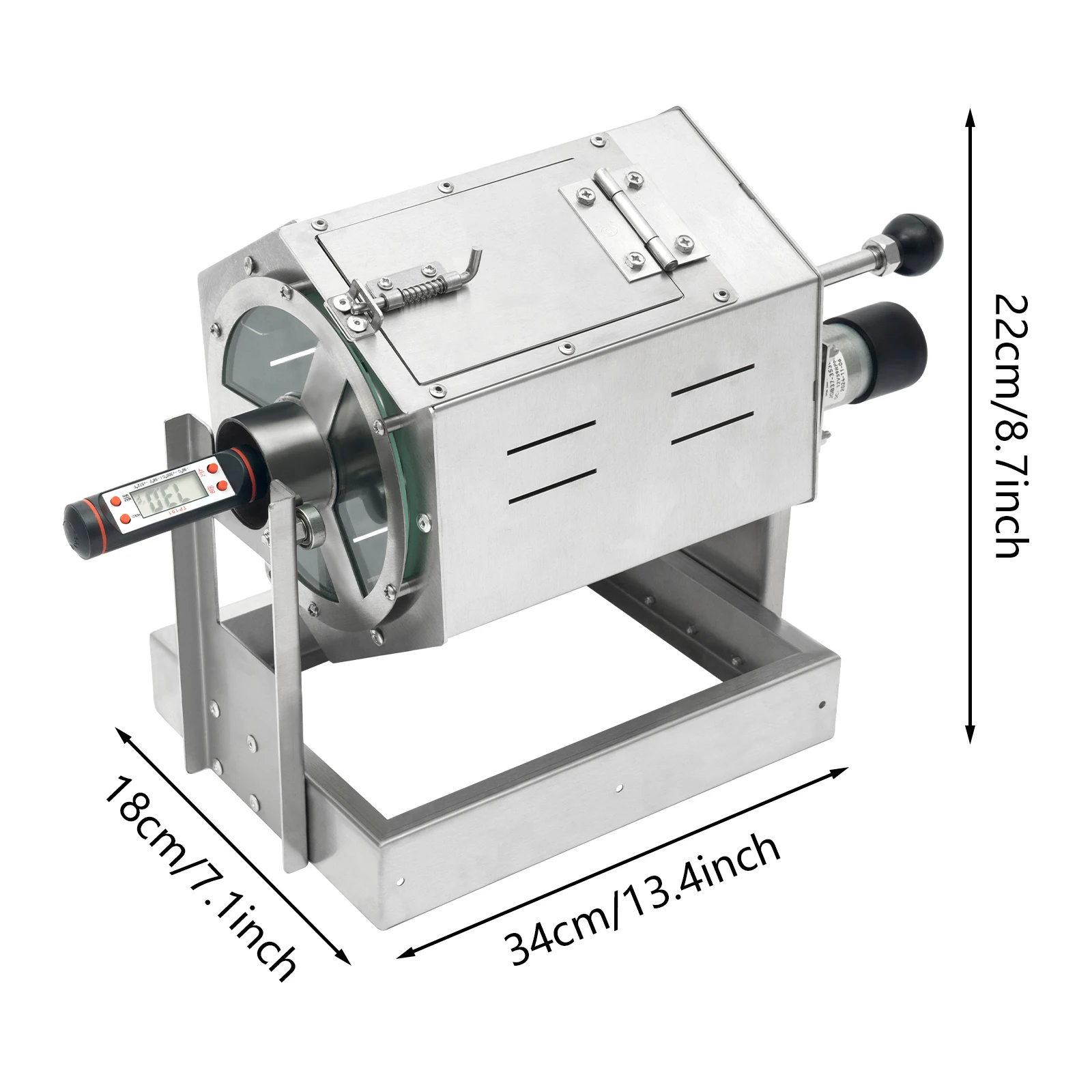 Electric Coffee Bean Roaster 5-59rpm Adjustable Home Drum Roaster Stove 300-1200g Mount Electric Roasting Machine