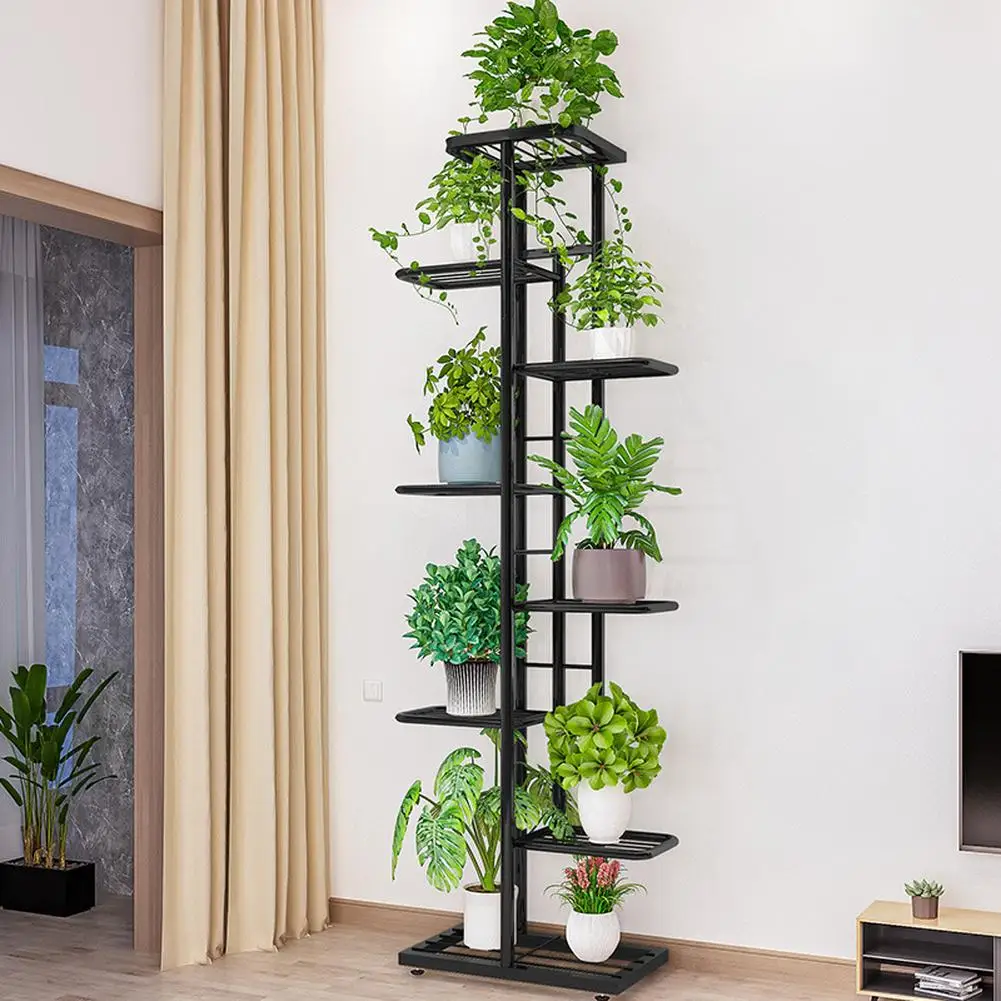 8 Tier Metal Plant Stand Metal Rack, Multiple Flower Pot Holder Shelves Corner Rack, Planter Shelf Display Rack Storage