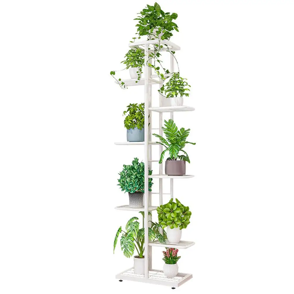 8 Tier Metal Plant Stand Metal Rack, Multiple Flower Pot Holder Shelves Corner Rack, Planter Shelf Display Rack Storage