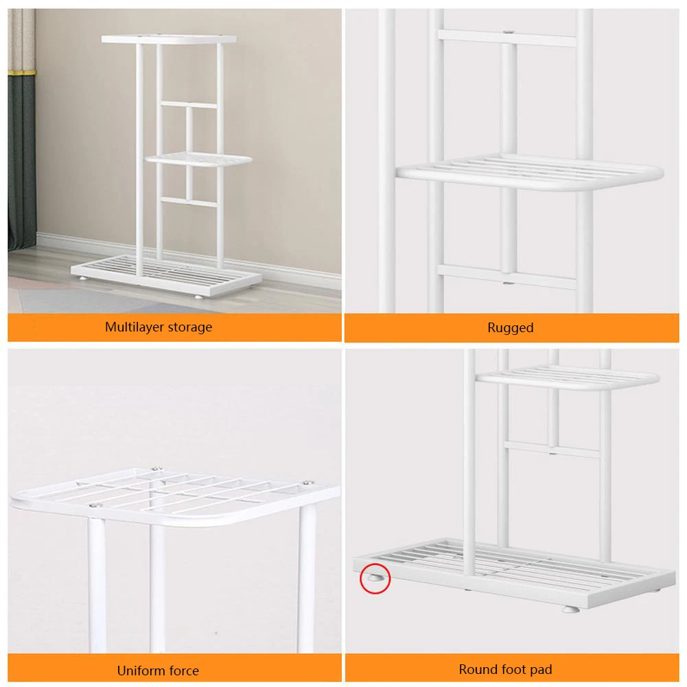 8 Tier Metal Plant Stand Metal Rack, Multiple Flower Pot Holder Shelves Corner Rack, Planter Shelf Display Rack Storage