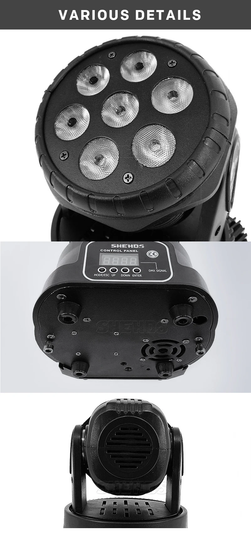 SHEHDS Wash LED 7x12W RGBW/7x18W 6IN1 Moving Head light for Disco DJ Music Party Nightclub Dance