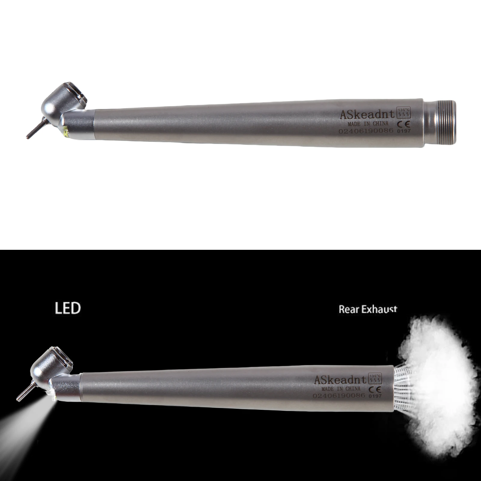 ASK Dental High Speed Handpiece LED E-generator Surgical 45/90 Degree Turbine 2/4Hole Push Button Fit KAVO NSK Style