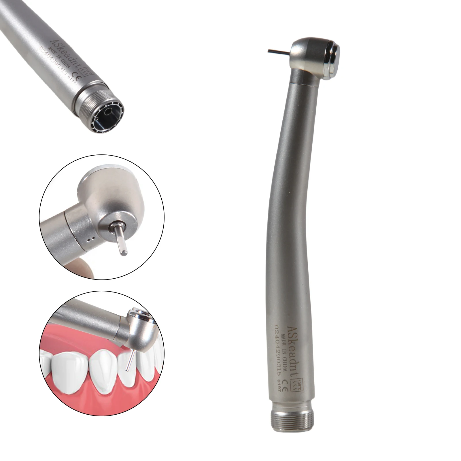 ASK Dental High Speed Handpiece LED E-generator Surgical 45/90 Degree Turbine 2/4Hole Push Button Fit KAVO NSK Style