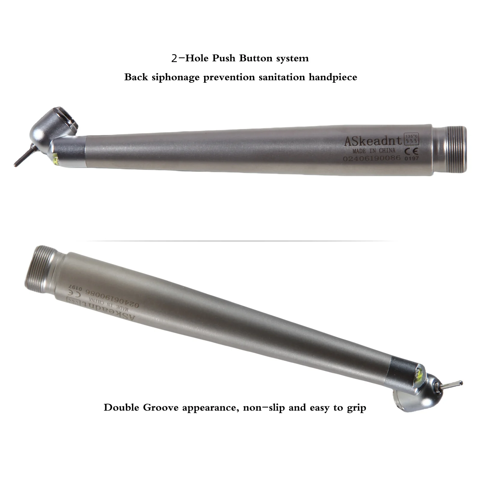 ASK Dental High Speed Handpiece LED E-generator Surgical 45/90 Degree Turbine 2/4Hole Push Button Fit KAVO NSK Style