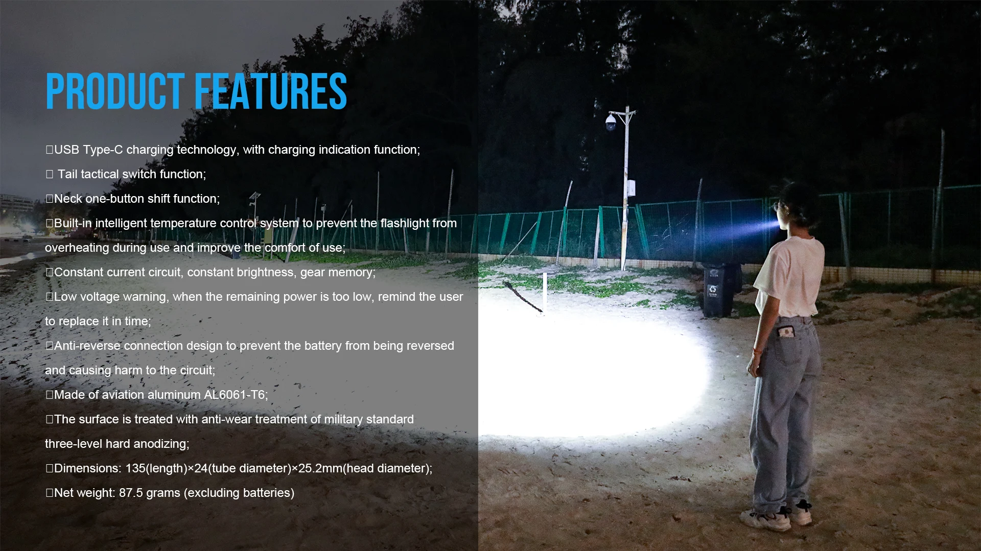 Trustfire T10R Tactical Led Flashlight 1800 Lumen Powerful Type C USB Rechargeable 18650 Torch Lamps High Power Lamp Dual Switch