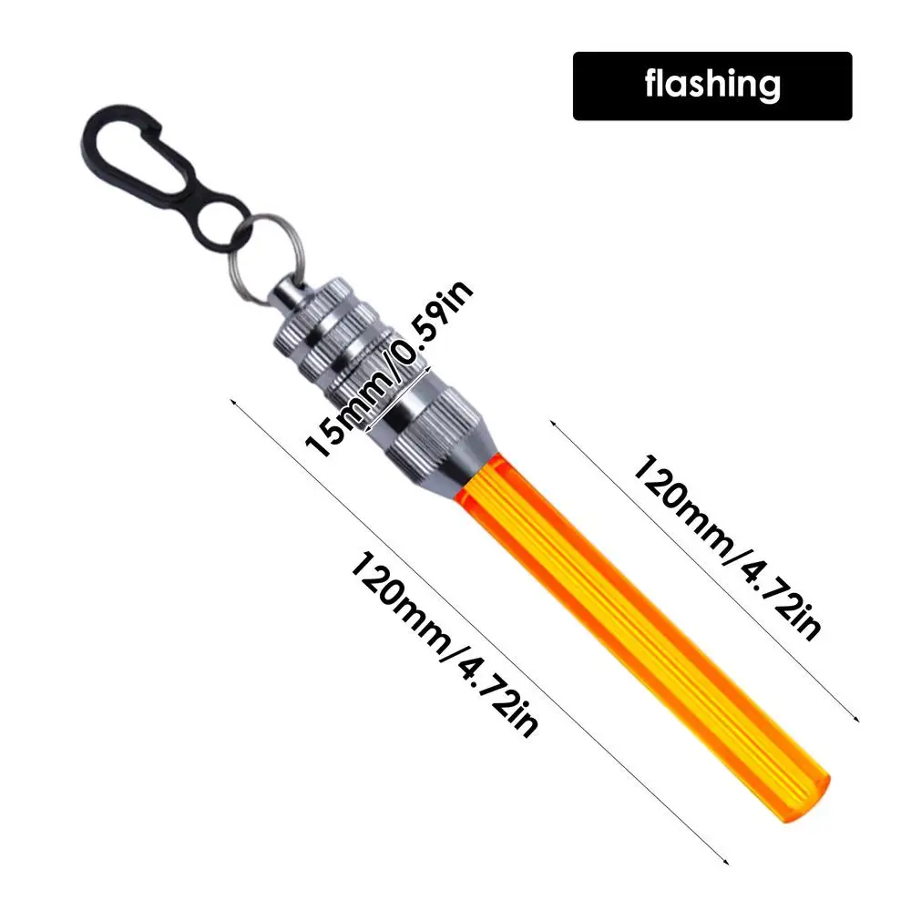 Scuba Diving Flashlight Waterproof Underwater Light With Clip 2 Modes LED Light Stick Dive Light Constant On And Flashing 50hrs