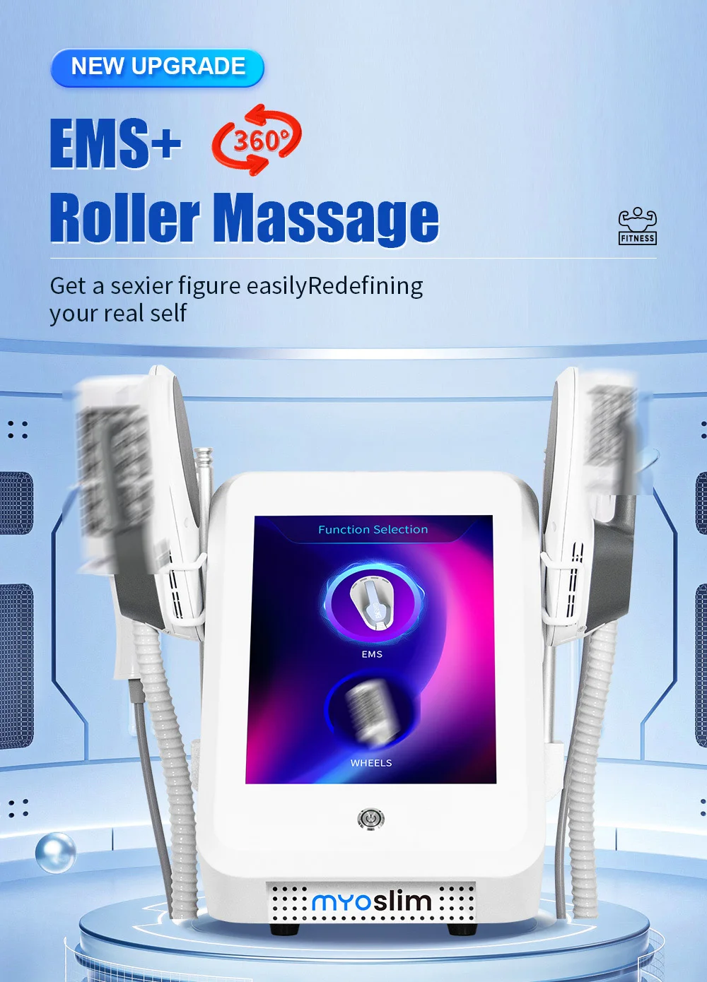 EMSzero EMS Body Sculpt Machine With 360° RF Roller 2-in-1 Muscle Gainer Slimming Fitness Massage Health And Beauty Equipment