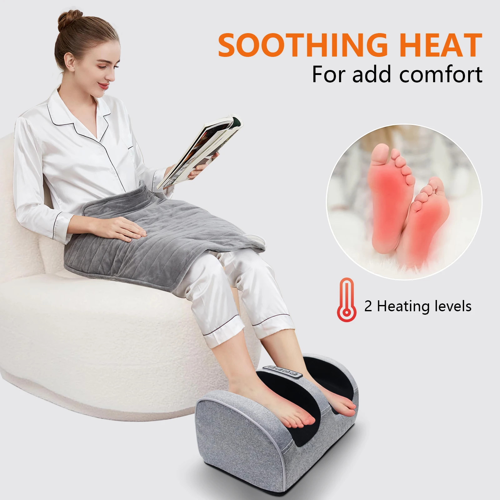 Foot massage machine Foot kneading foot leg massager electric heating home leg machine Christmas gifts, Valentine's Day gifts, M