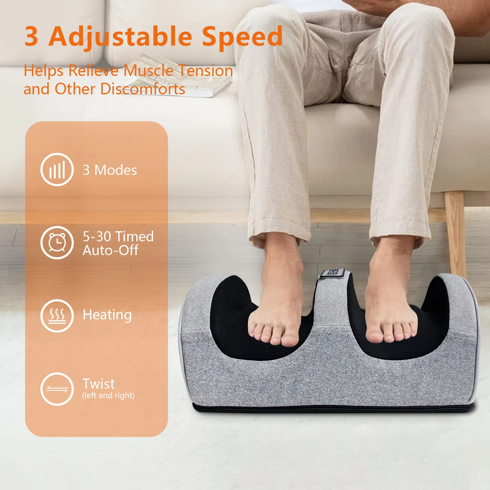 Foot massage machine Foot kneading foot leg massager electric heating home leg machine Christmas gifts, Valentine's Day gifts, M