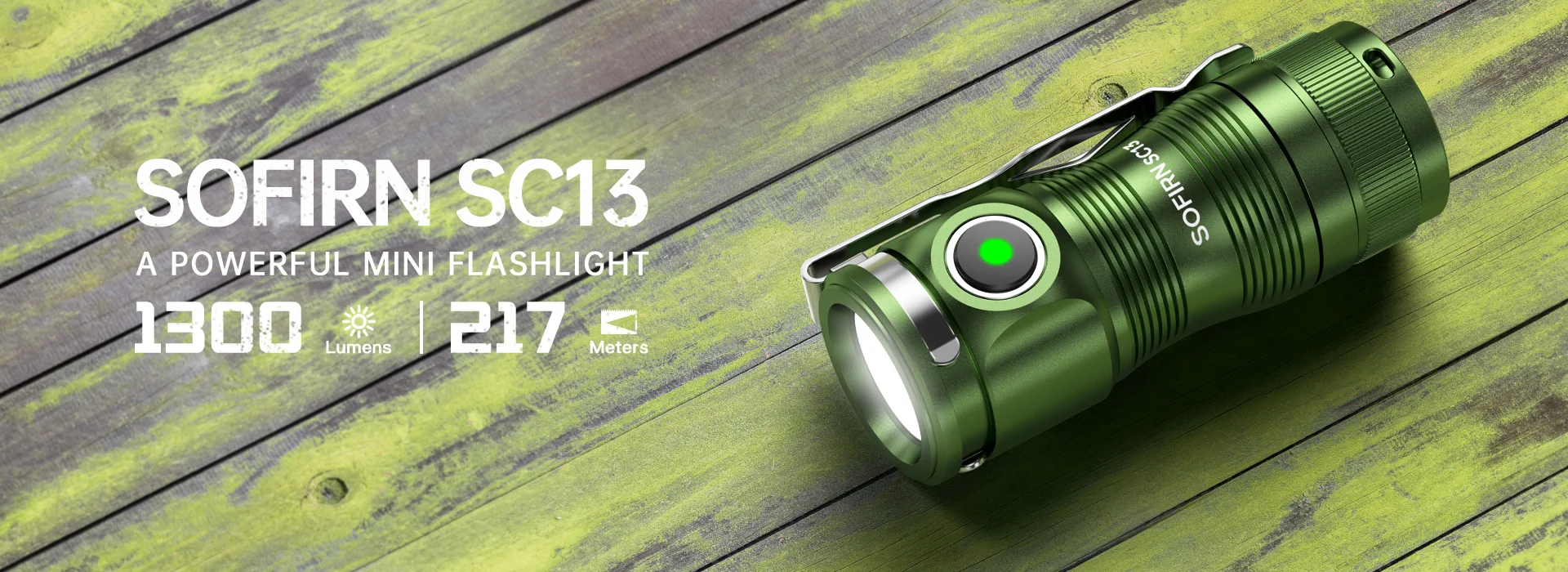 Sofirn Mini SC13 SST40 LED 1300lm Tactical 18350 Rechargeable Flashlight 6000K Keychain Emergency Torch Led Light with Magnetic