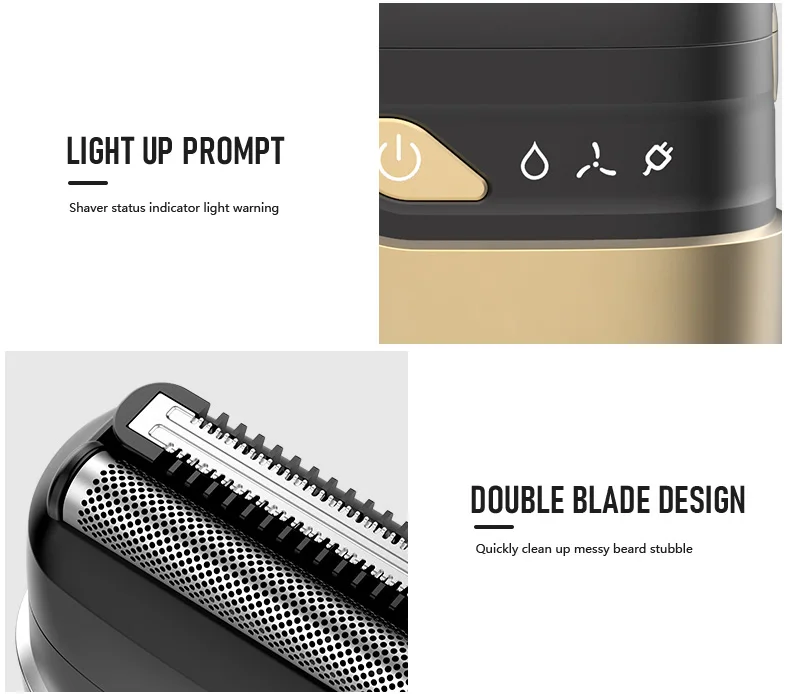 Ufree Electric Razor for Men, Foil Shaver with 2 Foil Heads, Home Appliance Electric Shaver, Wet Dry Cordless Razor, Chargeable