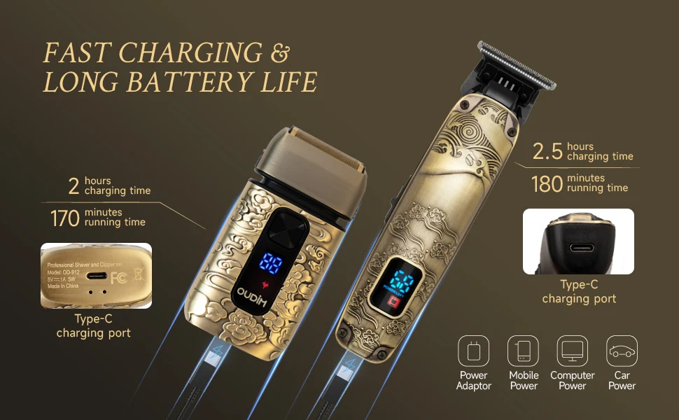 Foil Shavers for Men with Head Shaving, Hair Beard Trimmer, Face Mustache Grooming Kit, Bald Head Shavers and and Haircutting