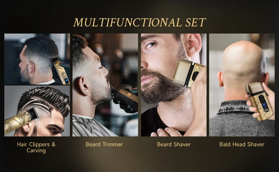 Foil Shavers for Men with Head Shaving, Hair Beard Trimmer, Face Mustache Grooming Kit, Bald Head Shavers and and Haircutting