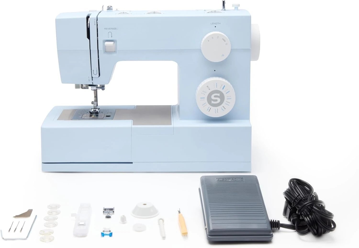 Heavy Duty 4423 Meltwater Blue High Speed Sewing Machine with Accessory Kit | Strong Motor With Enhanced Piercing Power