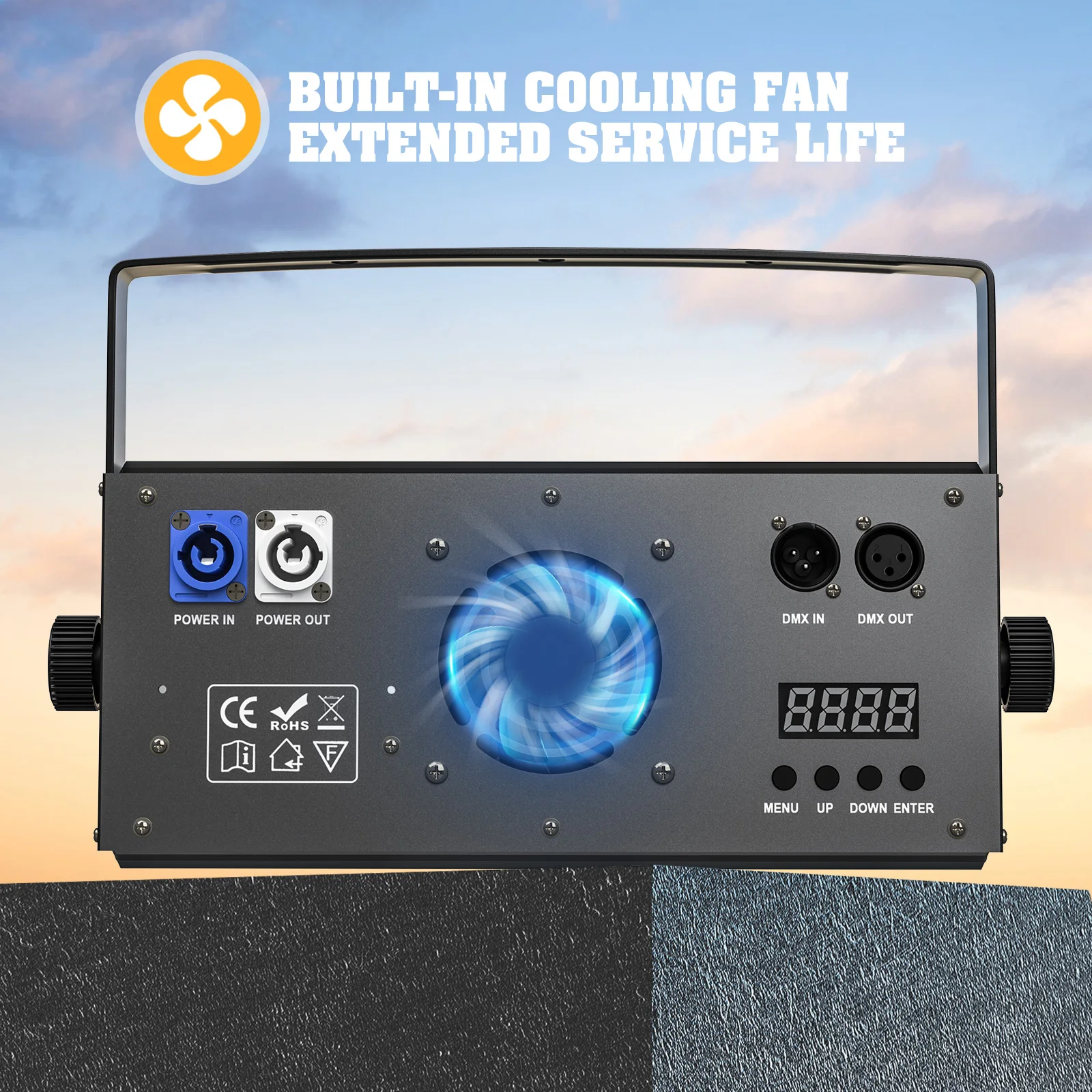 U'King 4PCS 200W COB Par Light 2x100W Blinder Lighting 2 Eyes LED 2IN1 COB Cool Warm White Lighting Party Bar DMX Stage Lighting