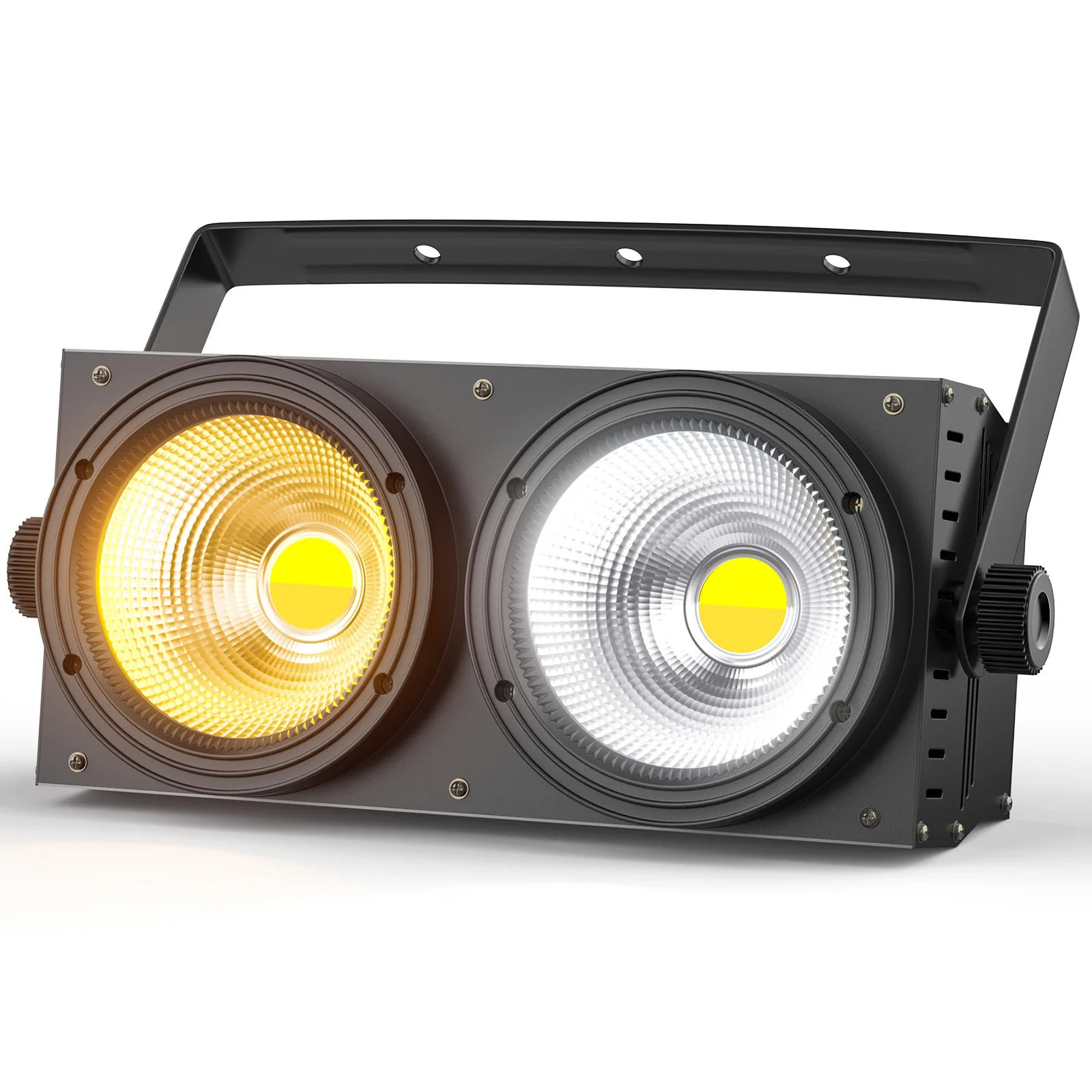 U'King 4PCS 200W COB Par Light 2x100W Blinder Lighting 2 Eyes LED 2IN1 COB Cool Warm White Lighting Party Bar DMX Stage Lighting