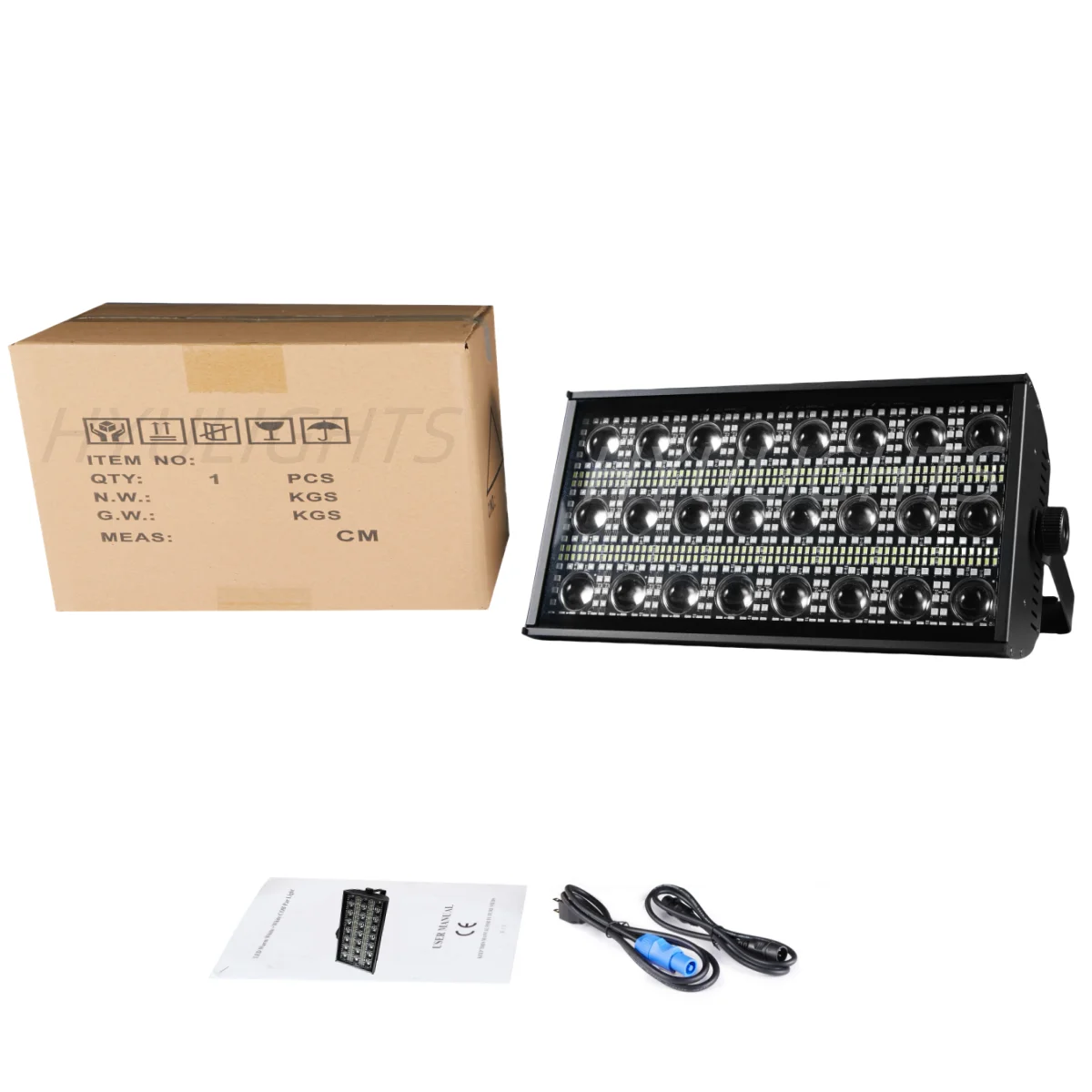 2PCS 300W LED Beam&Strobe RGBW 4in1 48 Partition Strobe Light 24PCS 8000K Strobe DMX Super Bright Dj Wash Bar Stage Lighting