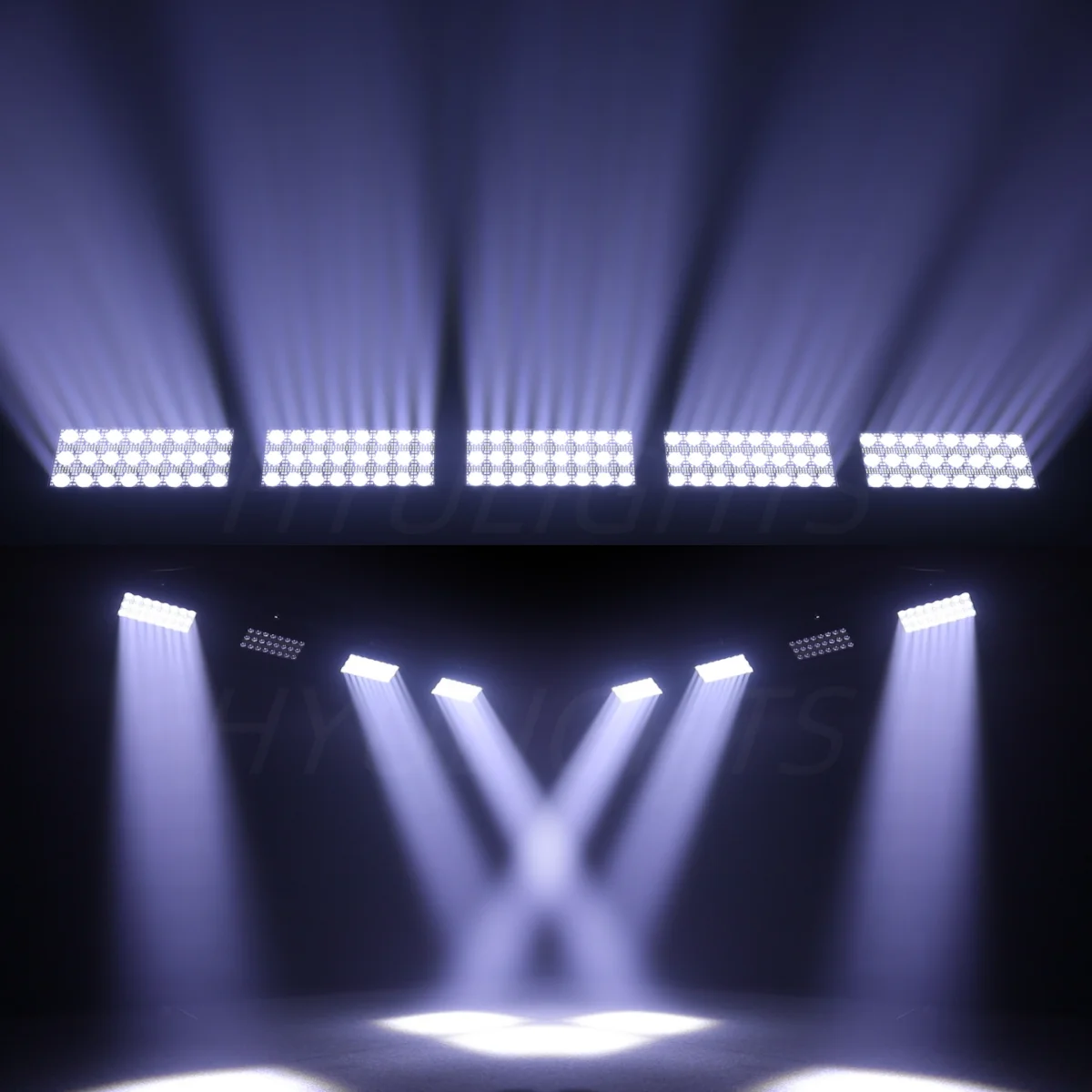 2PCS 300W LED Beam&Strobe RGBW 4in1 48 Partition Strobe Light 24PCS 8000K Strobe DMX Super Bright Dj Wash Bar Stage Lighting