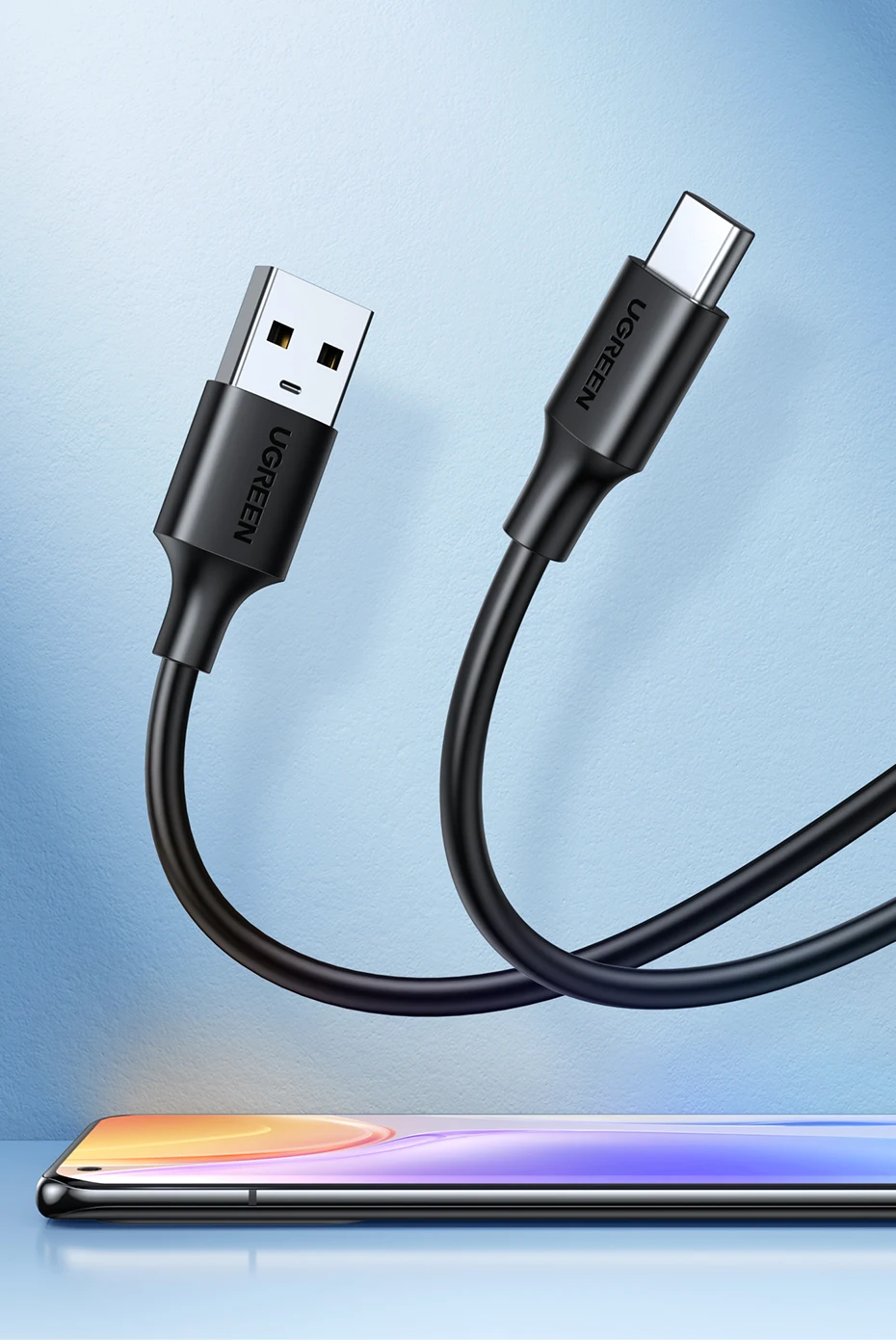 UGREEN USB-A to Type-C Cable for iPhone 17/16 Samsung S26/25/24 Xiaomi Pixel LG USB2.0 Data Cable 3A 18W Charging Cable 0.25-3M