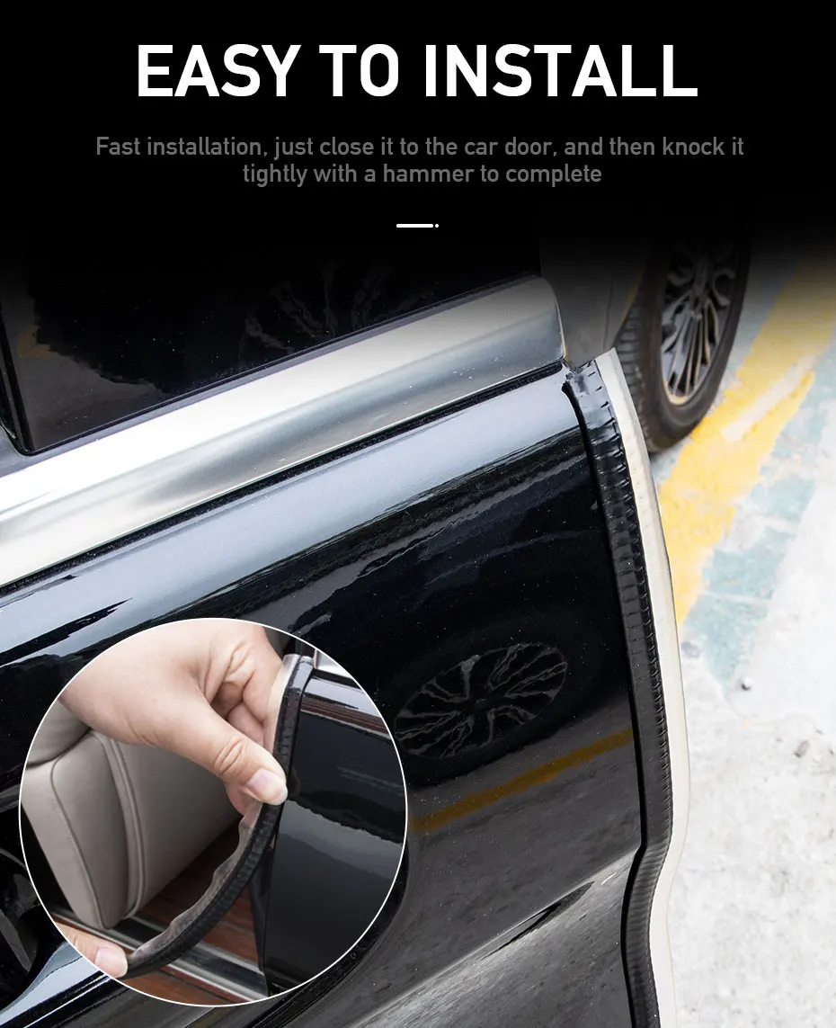 Car Door Edge Protector Universal Auto Door Guard Protective Strips Universal Automobiles Doors Trunk Hood Seal Sealant Strip