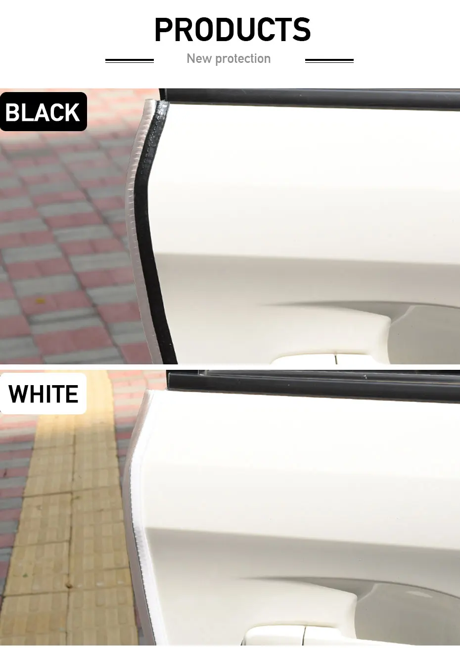 Car Door Edge Protector Universal Auto Door Guard Protective Strips Universal Automobiles Doors Trunk Hood Seal Sealant Strip