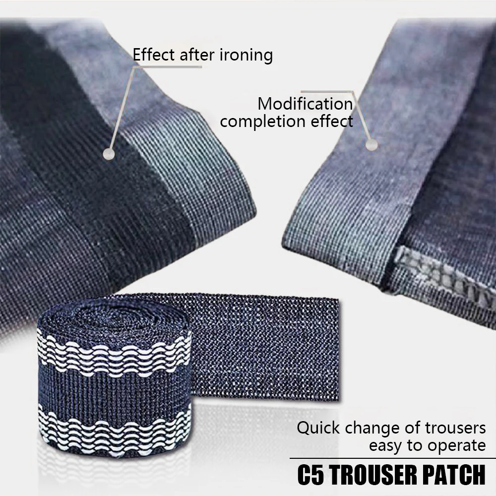 1-10M Self-Adhesive Pants Hem Paste Tape Trouser Edge Paste Iron-on Pant Shorten Repair Jean Hemming Tape For DIY Sewing Fabric