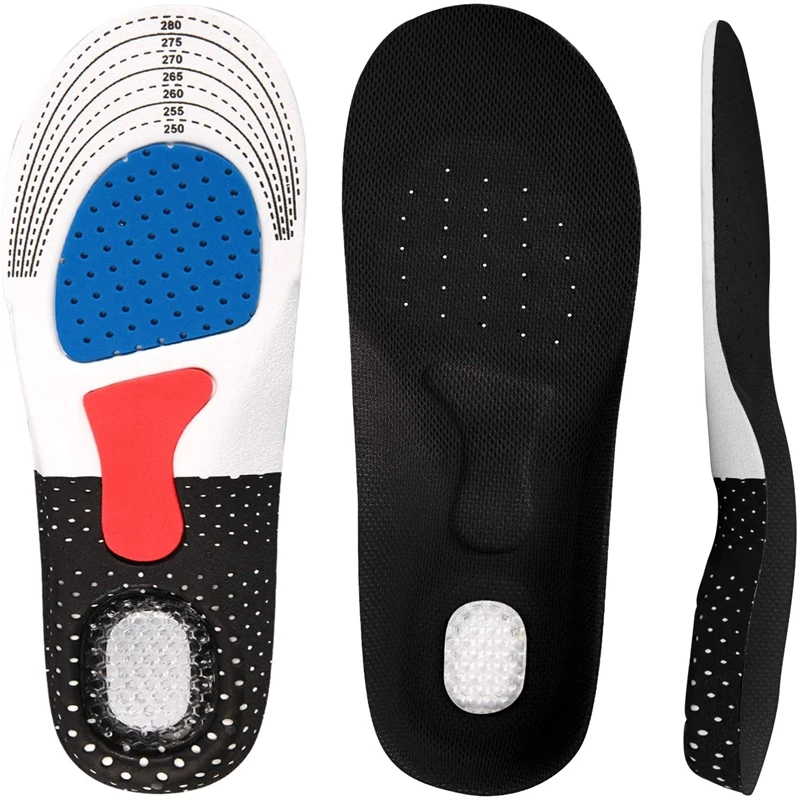 Orthopedic Insoles for Man Women Memory Foam Cushion Gel Insole Silicone Arch Support Pads Sport Shoe Pad Soft Running Insert