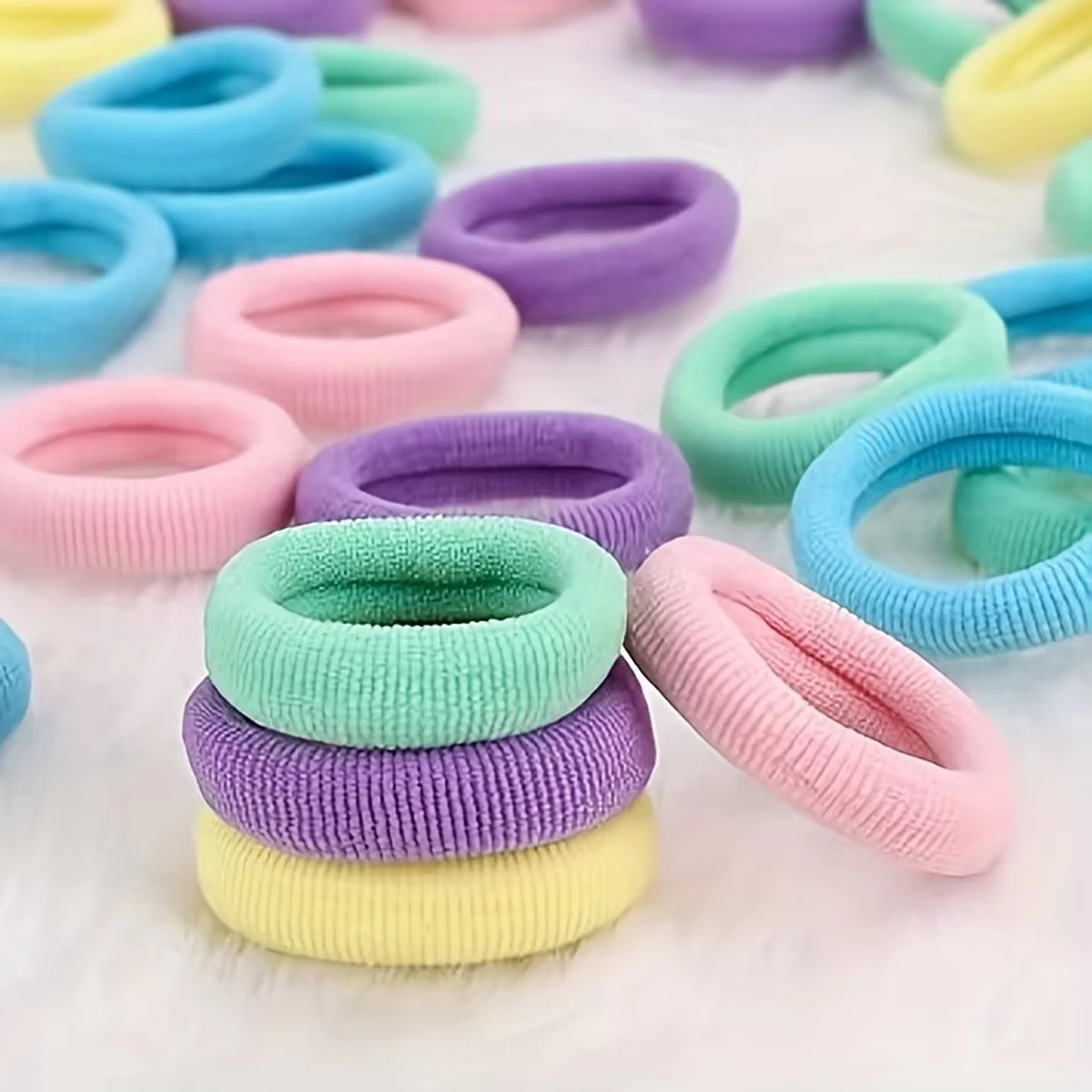 Elastic Hair Bands Ponytail Hold Hair Tie Rubber Bands Scrunchie Hair Accessories Bands for Girls Hair Accessories for Women