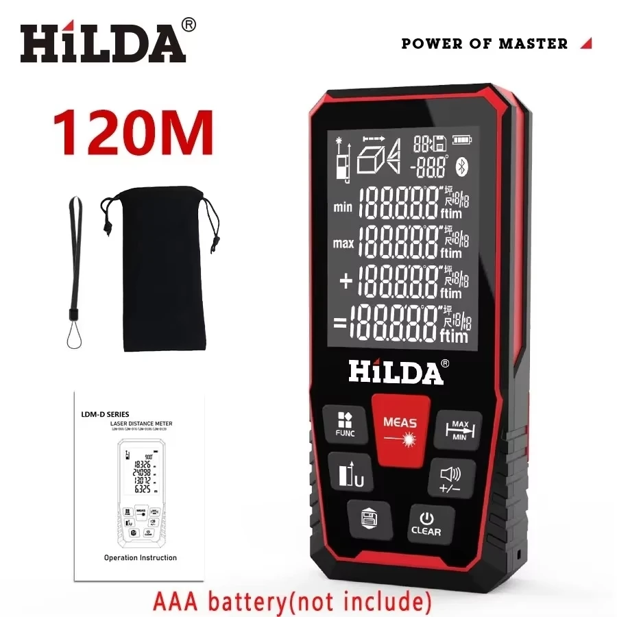 HAUPTSON 70/100M Laser Rangefinder Distance Meter Rangefinder Laser Tape Range Finder Building