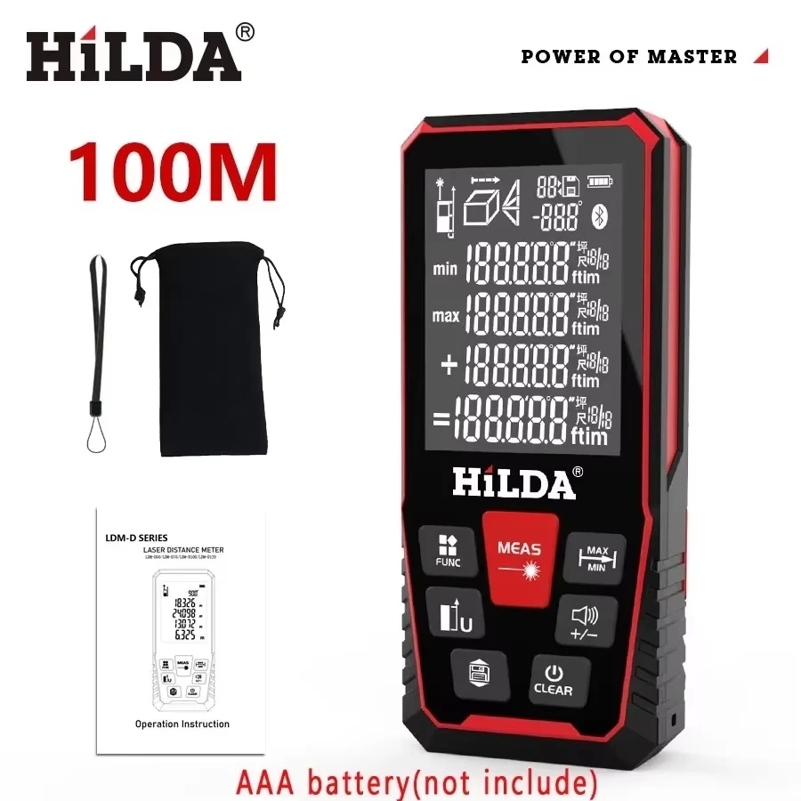 HAUPTSON 70/100M Laser Rangefinder Distance Meter Rangefinder Laser Tape Range Finder Building