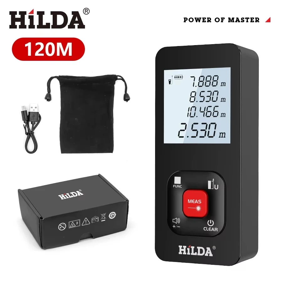 HAUPTSON 70/100M Laser Rangefinder Distance Meter Rangefinder Laser Tape Range Finder Building