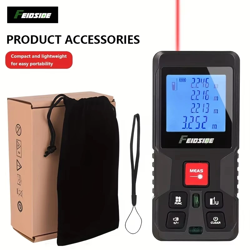 HAUPTSON 70/100M Laser Rangefinder Distance Meter Rangefinder Laser Tape Range Finder Building