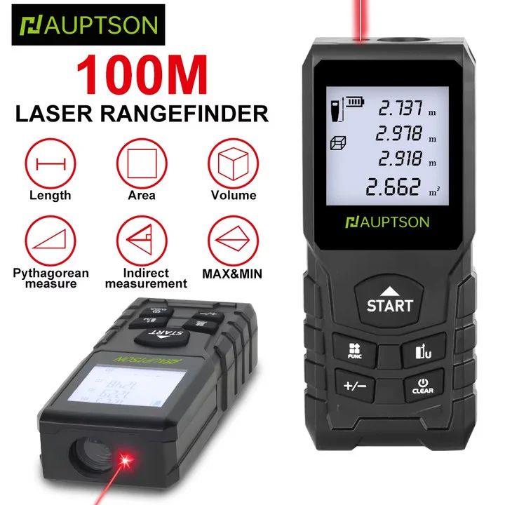 HAUPTSON 70/100M Laser Rangefinder Distance Meter Rangefinder Laser Tape Range Finder Building