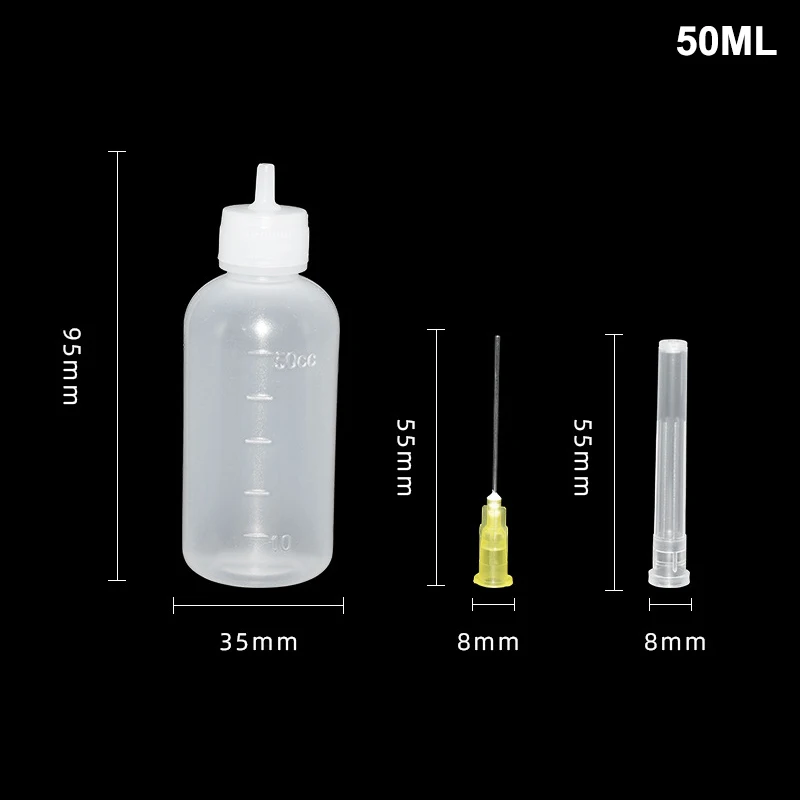 50ML Plastic Liquid Alcohol Bottle For Dispenser Rosin Solder Flux Paste For Phone PCB Cleaning Welding Repair Tools