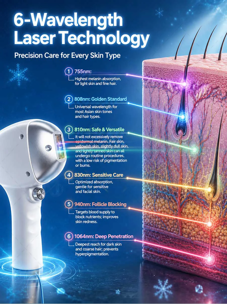 World Premiere 5000W FAC Technology High Power 808 830 8101064 755 940 6 Waves Ice Point Diode Laser Hair Removal Machine Salon