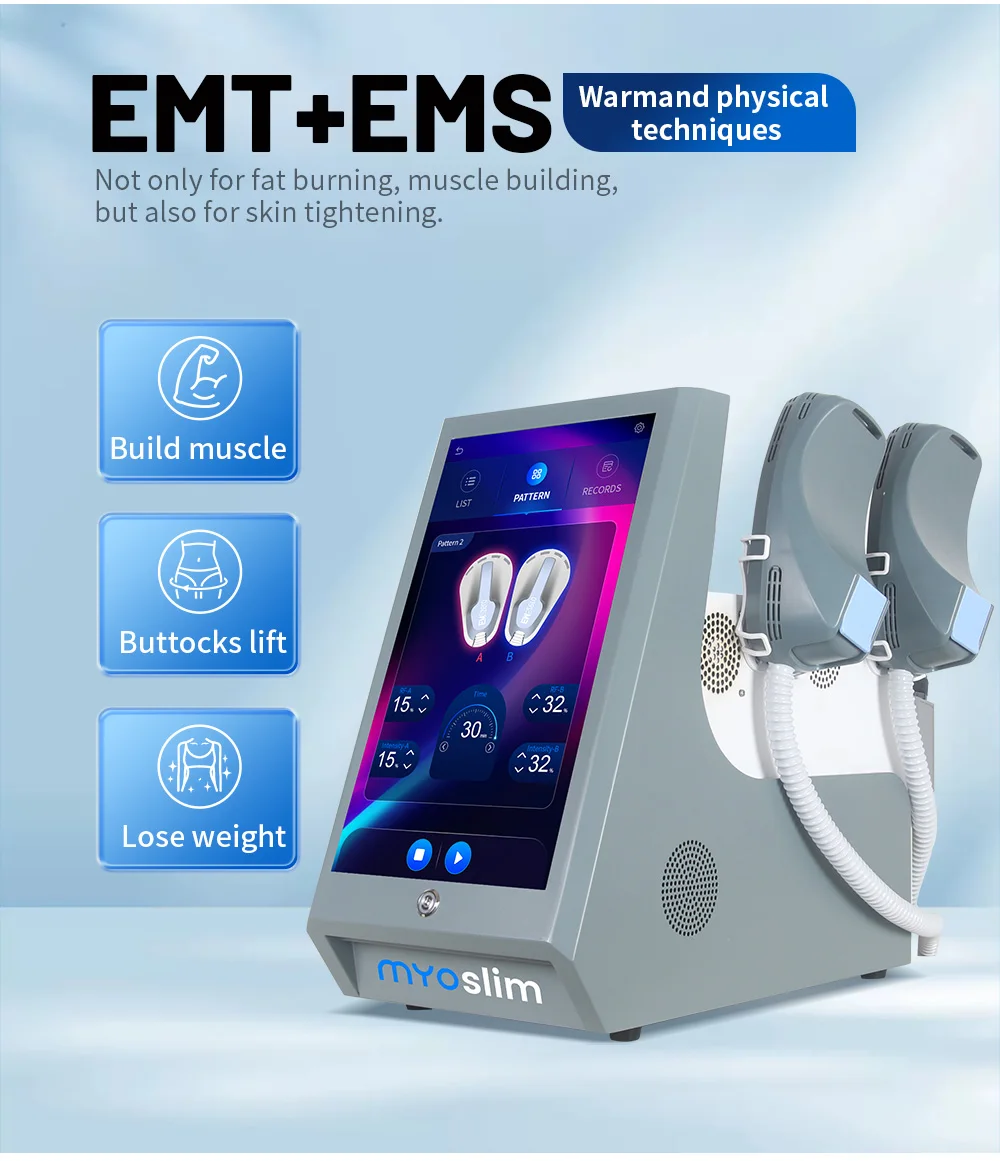 6500W EMS Body Sculpting Machine Fat Weight Loss 15 Tesla 5 Handles Muscle Stimulator RF Sculpting Slimming Electromagnetic