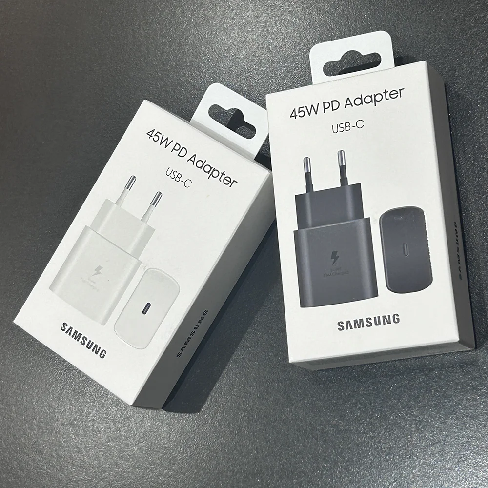 Samsung 45W PD Charger Super Fast Charging For Galaxy S25 Ultra Plus FE S24 S23 S22 A56 A55 A36 A17 EU Adapter 5A Type C Cable