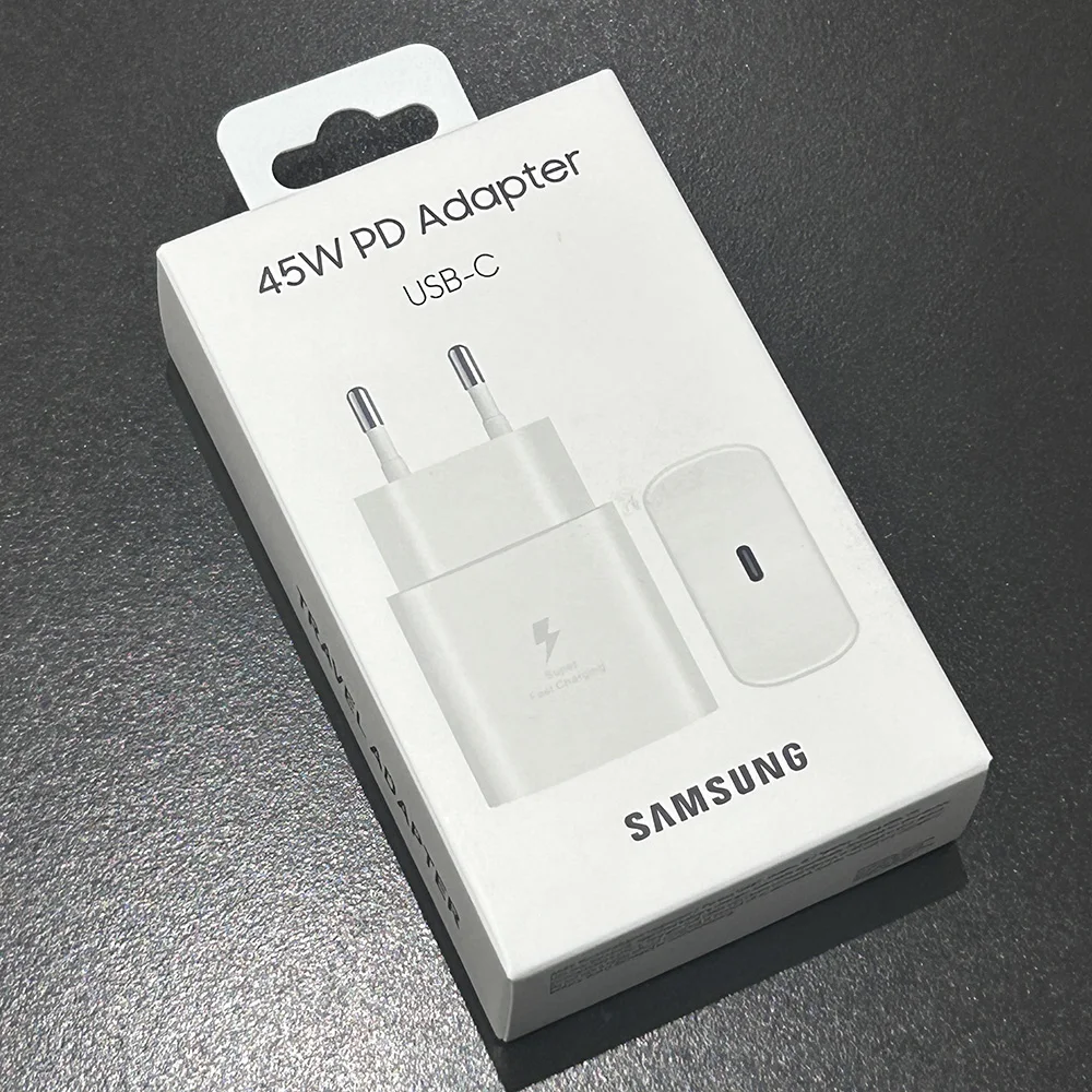 Samsung 45W PD Charger Super Fast Charging For Galaxy S25 Ultra Plus FE S24 S23 S22 A56 A55 A36 A17 EU Adapter 5A Type C Cable