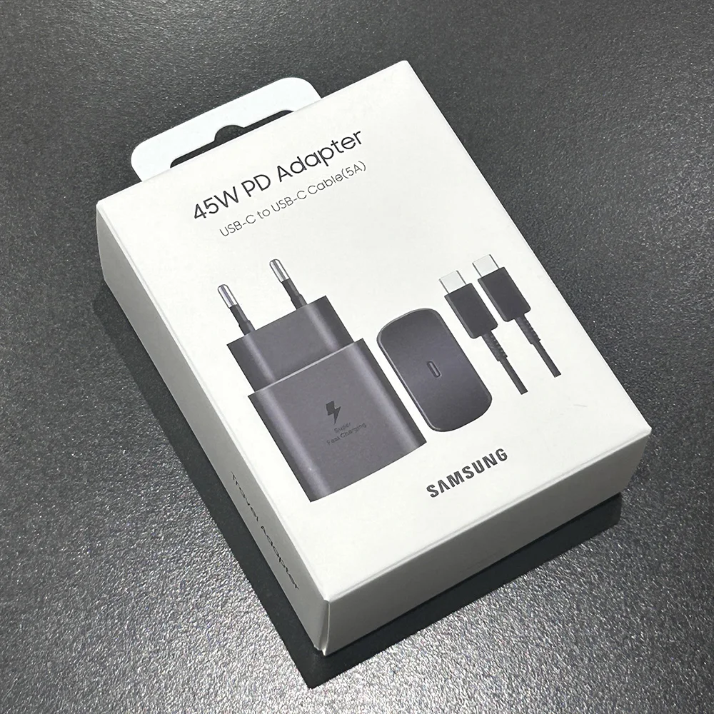 Samsung 45W PD Charger Super Fast Charging For Galaxy S25 Ultra Plus FE S24 S23 S22 A56 A55 A36 A17 EU Adapter 5A Type C Cable