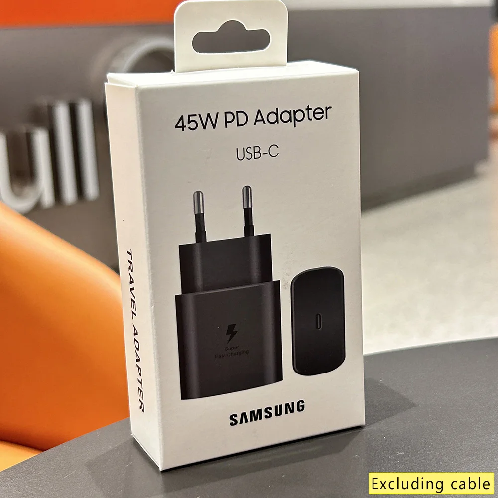 Samsung 45W PD Charger Super Fast Charging For Galaxy S25 Ultra Plus FE S24 S23 S22 A56 A55 A36 A17 EU Adapter 5A Type C Cable