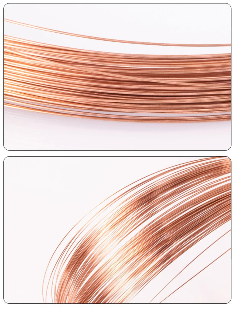 10M T2 Pure Copper Wire Round Coil Conductive Bare Copper Cable Wires for Electric Wire DIY Craft 0.3/0.5/0.8/1/1.2mm