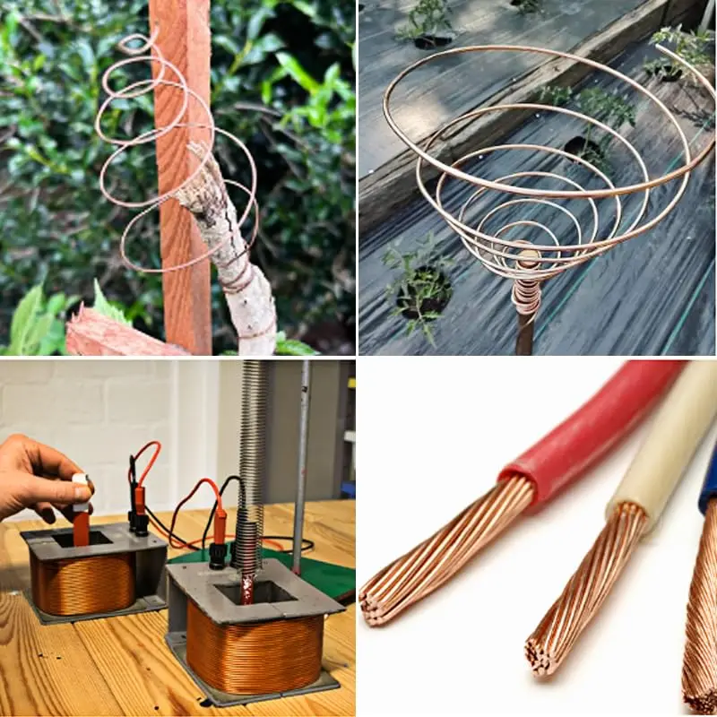 10M T2 Pure Copper Wire Round Coil Conductive Bare Copper Cable Wires for Electric Wire DIY Craft 0.3/0.5/0.8/1/1.2mm