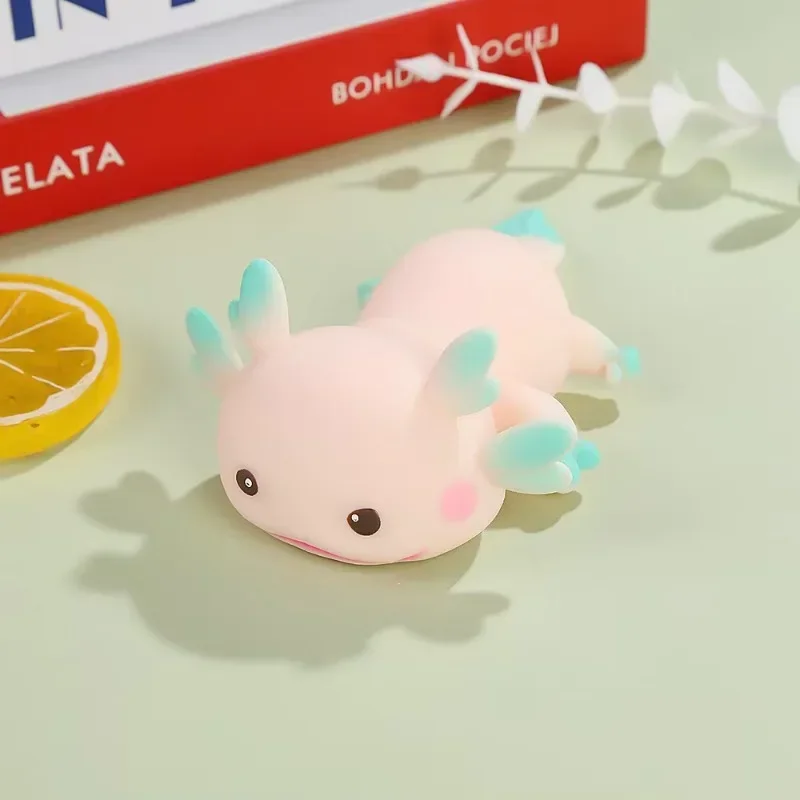 1/4pcs Axolotl Squeeze Ball Cute Fish Relax Cartoon Antistress Squishy Stress Relief Slow Rising For Adult Kids Stretch Toys