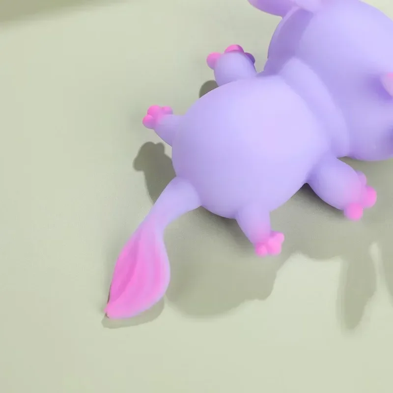 1/4pcs Axolotl Squeeze Ball Cute Fish Relax Cartoon Antistress Squishy Stress Relief Slow Rising For Adult Kids Stretch Toys