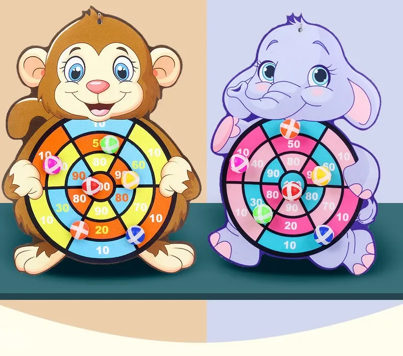 Educational Games Dart Board Baby Toy Stickey Ball Dart Indoor Sports Child Montessori Games for Children 3 to 7 Years