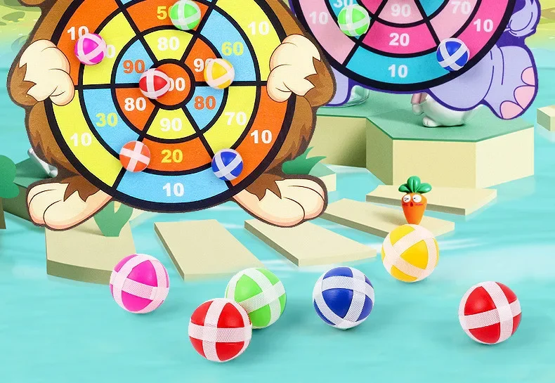 Educational Games Dart Board Baby Toy Stickey Ball Dart Indoor Sports Child Montessori Games for Children 3 to 7 Years
