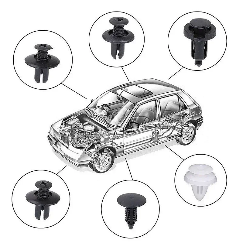 New Auto Fastener Clips Mixed Car Body Push Retainer Pin Rivet Bumper Door Trim Panel Fastener Kit Car Clips Retainer Tools