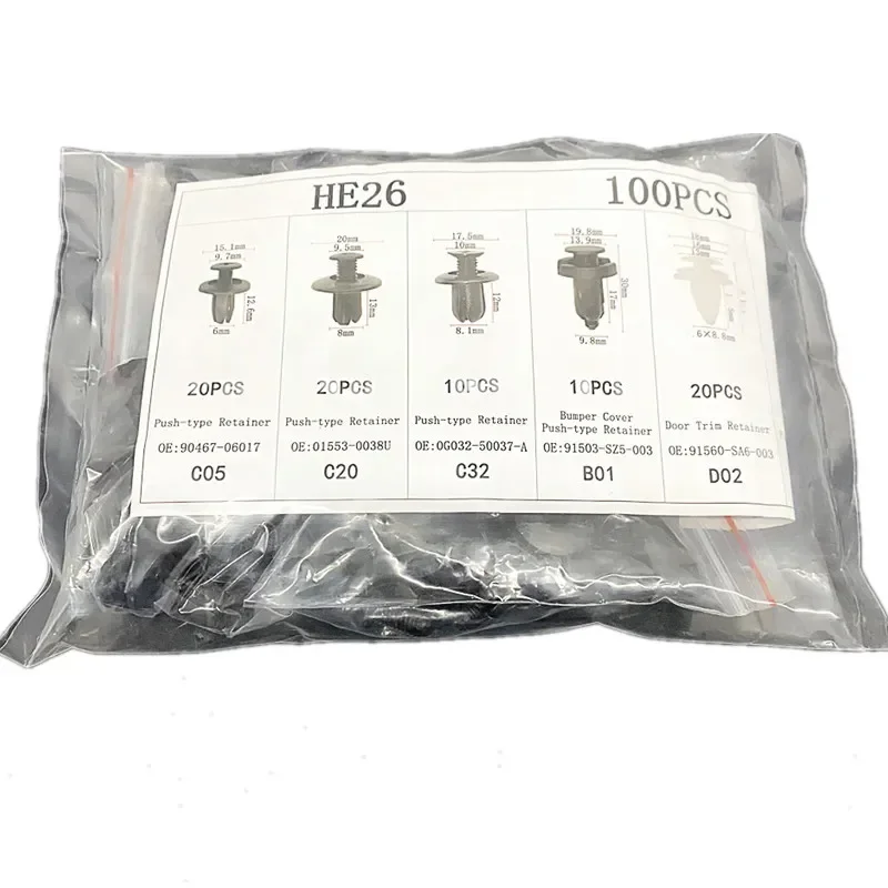 New Auto Fastener Clips Mixed Car Body Push Retainer Pin Rivet Bumper Door Trim Panel Fastener Kit Car Clips Retainer Tools
