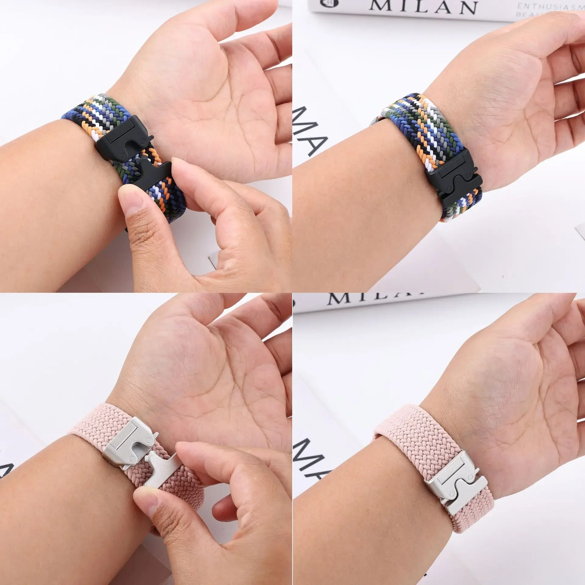 Parachute Straps for Apple Watch 10 11 Band 46/42mm 45mm Ultra 49mm 44mm 41mm Braided Bracelet Correa iWatch Series 9 8 SE 5 6 7