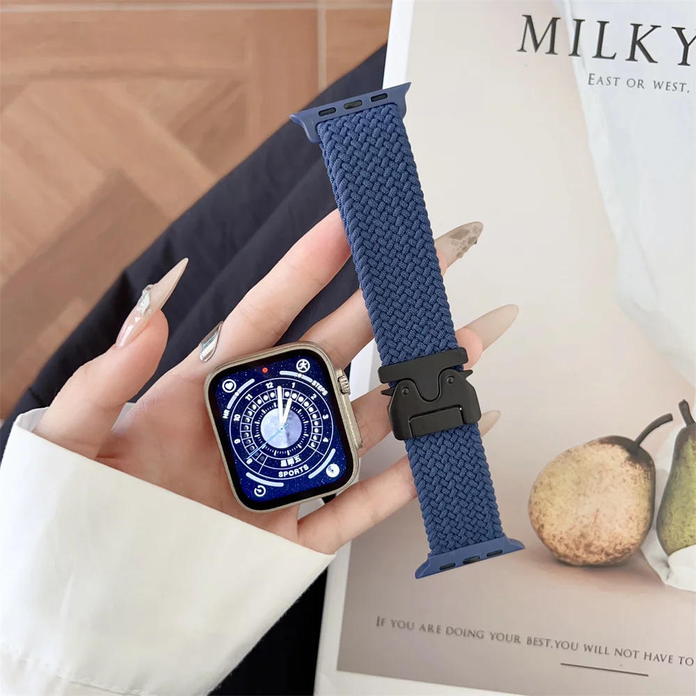 Parachute Straps for Apple Watch 10 11 Band 46/42mm 45mm Ultra 49mm 44mm 41mm Braided Bracelet Correa iWatch Series 9 8 SE 5 6 7